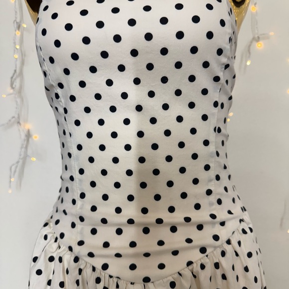 Polka Dot Spaghetti Strap Dress - Picture 2 of 16
